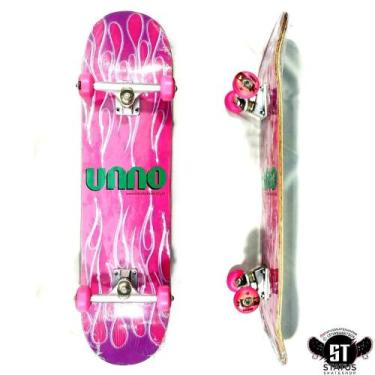 Imagem de Skate marfim Unno  arco rosa