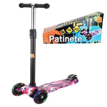 Imagem de Patinete Infantil Radical até 40kg Flash Altura Ajustável - DM Toys