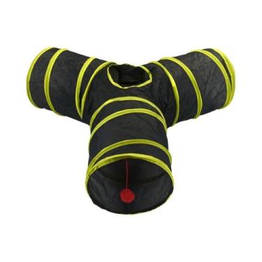 Imagem de Brinquedo Interativo Durável Para Gatos: Túnel Com Buraco Para Exercíc