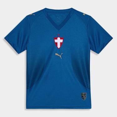Imagem de Camisa palmeiras puma iii 26/27 torcedor infantil, Azul, 8