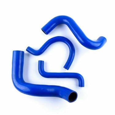 Imagem de LUXERAD Kit de mangueira de radiador de silicone de desempenho de 3 camadas 4,5 mm para injeção de combustível em vários pontos Ford Falcon EA EB 6CYL (azul)