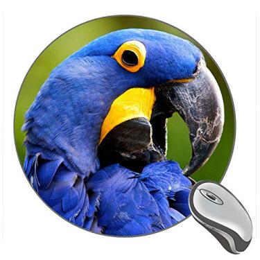 Imagem de Mouse pad redondo Blue Araw Bird para jogos, mouse pads personalizados