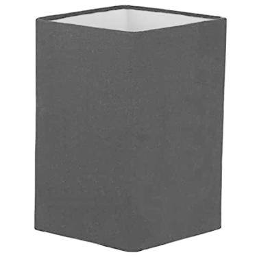 Imagem de Cúpula Quadrada de Abajur Tecido Preto 12x20cm