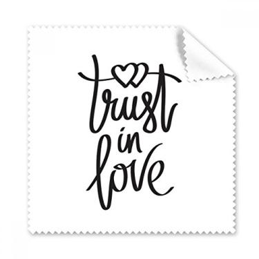 Imagem de Trust in Love Citação Art Deco, presente moderno, pano de limpeza, limpador, 5 peças