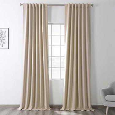 Imagem de HPD Half Price Drapes Cortinas de escurecimento de quarto de 236 cm de comprimento para quarto e sala de estar (1 painel), 127 x 246 cm, ovo nog