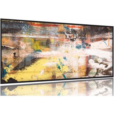 Imagem de Quadro Decorativo Abstrato Sala Quarto 130x60 Moldura Preta 2x2