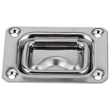 Imagem de Alça de escotilha de convés de barco, anel de elevação de escotilha fácil de instalar 304 aço inoxidável design humanizado para cobertura de convés de escotilha de iate para barco de iate