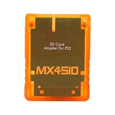Imagem de Adaptador de cartão SD MX4SIO SIO2SD para PS2, expansão de cartão de memória para leitor de cartão de memória de substituição SIO para console PS2 Fat (laranja)