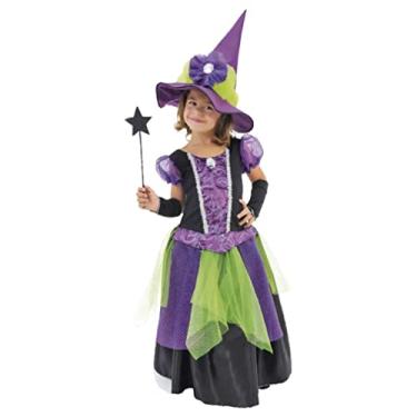 Imagem de Fantasia de Bruxa Infantil Super Longa Com Luvas Halloween (GG 10 - 12)
