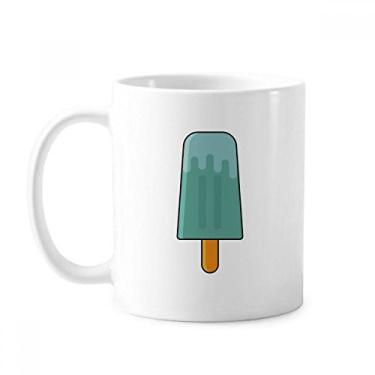 Imagem de Picolé verde azul caneca de sorvete doce cerâmica xícara de café porcelana louça
