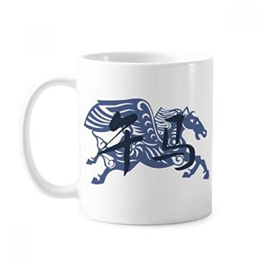 Imagem de Ano Novo de Cavalo Animal China Zodíaco Caneca Cerâmica Café Porcelana Copo de Mesa