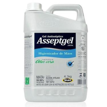 Imagem de Asseptgel Cristal Álcool Gel 5L Start Higienizador De Mãos
