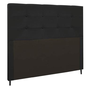 Imagem de Cabeceira Luna Para Cama Box Casal 140 Cm Suede Preto
