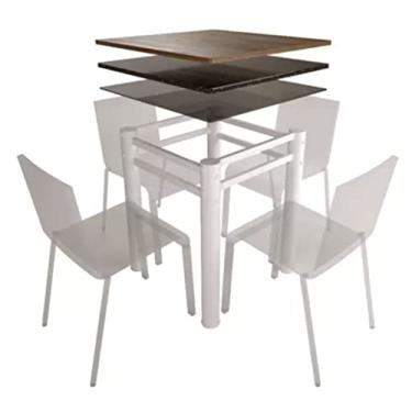 Imagem de Convenienza, Pé Base De Mesa Jantar Para Tampos Pedra Granito Vidro 1,20 Cor:Branco