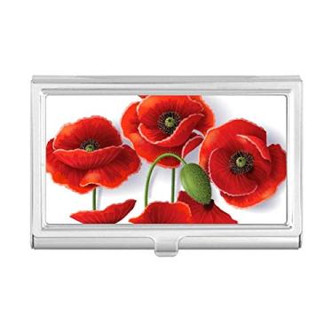 Imagem de Carteira de bolso com estampa de pétalas de milho e frutas com flores vermelhas