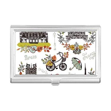 Imagem de Autumn Eiffel Paris França Graffiti Porta-cartões Carteira de bolso, Porta Cartão Protetor de Cartão