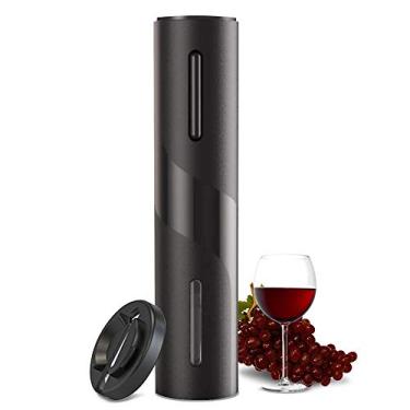Imagem de COKUNST Abridor de vinho elétrico, operado a pilhas,com cortador de lacre, botão de um clique, reutilizável, saca-rolhas automático, para amantes de vinho, ótima opção de presente