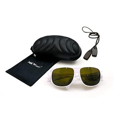 Imagem de Óculos de proteção MCWlaser a laser 190-450 e 800-2000 nm típicos para 355nm 405nm 445nm 450nm 808nm 980nm 1064nm 1085nm 1320nm 1342nm 1470nm 1550nm Tipo de absorção EP-5, Style 1 FBA