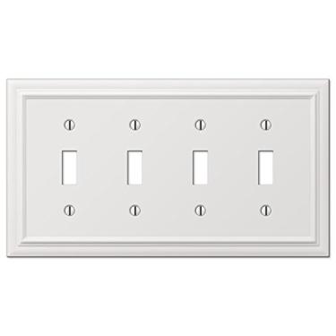 Imagem de AMERELLE 94T4W Placa de parede de metal fundido quádruplo continental em branco