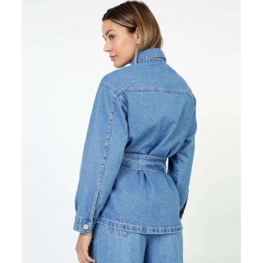 Imagem de Jaqueta Feminina Jeans Amarração Marisa-34316