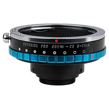 Imagem de Adaptador de montagem de lente Fotodiox Pro Iris - Compatível com lentes Canon EOS EF D/SLR para montagem CS (montagem com parafuso de 1") e corpo de câmera CCTV com íris de abertura embutida