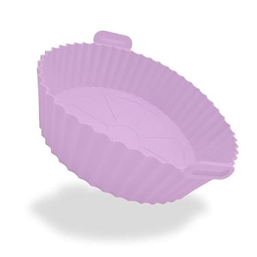 Imagem de Forma Assadeira Redonda de Silicone Antiaderente Reutilizável (Lilás)