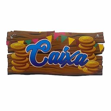 Imagem de Placa Festa Junina Caixa 48cm x 23cm