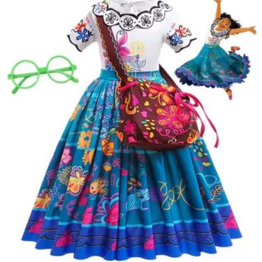 Imagem de Vestido Acessórios Infantil Mirabel Fantasia Para Meninas Festas Infantil Temáticas