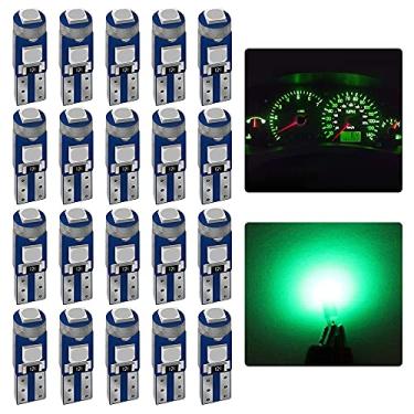 Imagem de AUXLIGHT 20 peças T5 lâmpadas de LED para painel de instrumentos 3030 chipsets 74 37 27 17 2721 peças de substituição para interior cúpula painel de instrumentos, luz de aglomerado, verde
