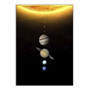 Imagem de Placa Decorativa A4 Sistema Solar Planetas Poster Cartaz