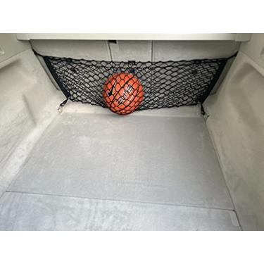 Imagem de Rede de carga de malha elástica automotiva estilo banco traseiro para Mercedes-Benz EQS 2022 2023 - Organizadores e armazenamento de porta-malas premium - Rede de bagagem para Sedan - Melhor