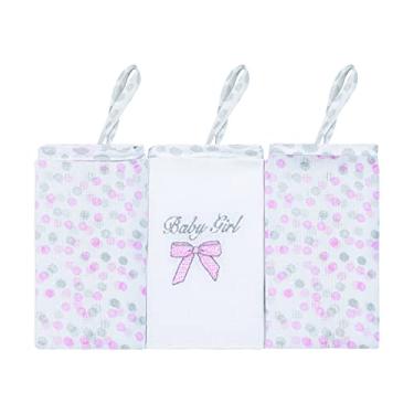 Imagem de PAPI DESDE 1974 Paninho De Boca Papi Compose Bordado C/ Prendedor De Chupeta Para Bebê 38Cm X 38Cm Contém 03 Un