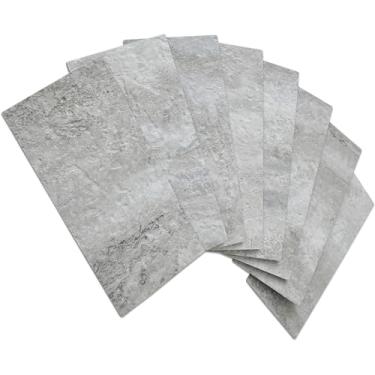 Imagem de 100 peças de azulejos de parede rodabanca AULIGET Revestimento de pedra sintética, cinza-quente, autoadesivo, 7,6 cm x 15 cm para cozinha, banheiro, lavanderia, caravana, lareira
