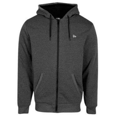 Imagem de Moletom New Era Masculino Essentials Full-Zip Hoodie Branded Cinza Mescla-Masculino