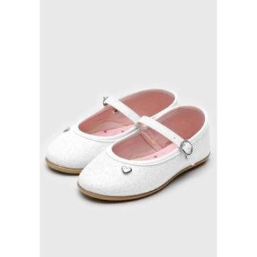 Imagem de Sapato Sapatilha infantil Pimpolho branco aplique de coracao-Feminino