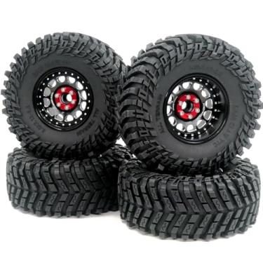 Imagem de hobbysoul Height 5.0''/127mm Tires 2.2 Tyres & 2.2 Beadlock Wheels Adjustable 4 Offsets Rims Black Fit for RC Mud Crawler Trail Gen8 Everest 10 gen 7 Pro/Axial Capra Wraith, (4-Pack, Assembled)