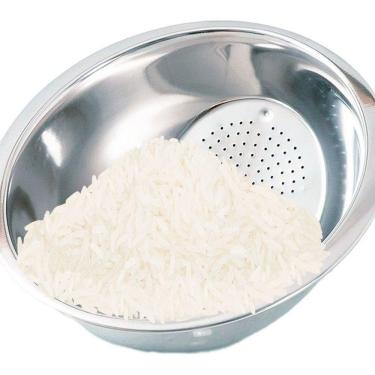 Imagem de Escorredor Lavador De Arroz Macarrão Aço Inox