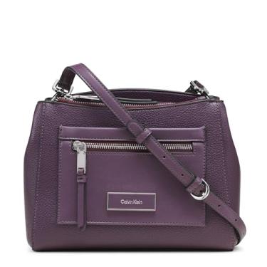 Imagem de Calvin Klein Bolsa transversal com compartimento triplo Hadley, Ameixa, One Size