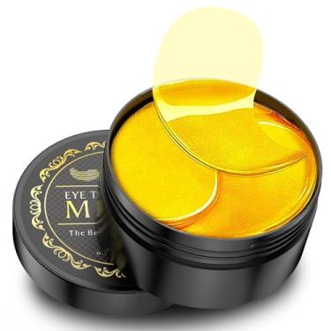 Imagem de Adesivos para os olhos – 30 pares – Máscara dourada 24K – tratamentos para olhos inchados e olheiras, reduzem as bolsas sob os olhos e rugas suaves, almofadas para cuidados com a pele