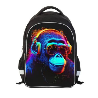 Imagem de Mochila ZRENTAO Kids 3D Reflective Cartoon Gorilla Space