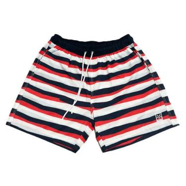 Imagem de Short Masculino Elastano Listras Vonpiper Tecido Reciclado, G3
