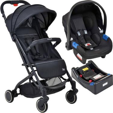 Imagem de Carrinho de Bebe Burigotto Zap com Bebe Conforto e Base Black