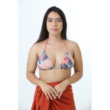 Imagem de Cortininha Estampado Escama Tira Goiaba - Mariazinha da Praia, GG