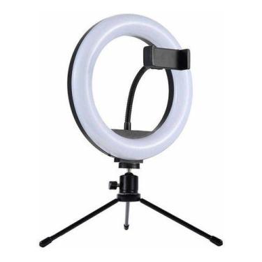 Imagem de Ring Light 20cm Kit Youtuber Video Suporte Selfie Iluminação - ZEM