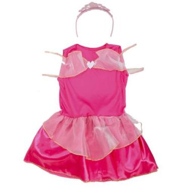 Imagem de Fantasia de Princesa e Coroa Roupa para Meninas Infantil - Masters Toy