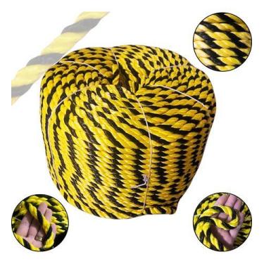 Imagem de Corda Sinalização Zebrada Isolamento Segurança Trabalho Multiuso Amare