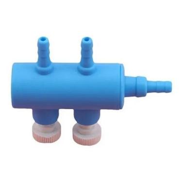 Imagem de Registro divisor de ar aquário compressor de ar e co2 2 sai. - AQUAPLA
