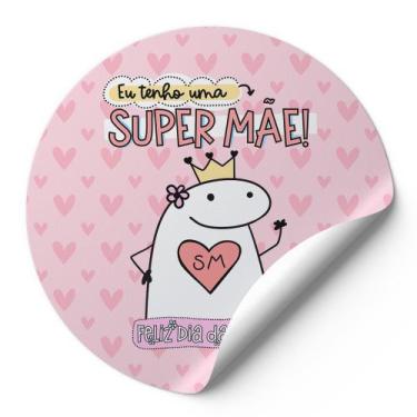 Imagem de 120 Etiquetas Adesivos Redondos Meme Bentô Feliz Dias Das Mães Eu Tenh