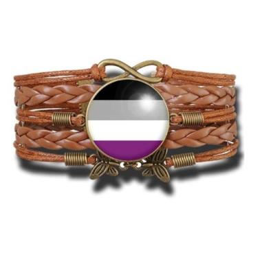 Imagem de Pulseira Feminina Ajustável Bandeira do Orgulho Assexual - RECANTO AST