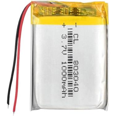 Imagem de bateria 2 fios recarregavel 3,7v 803040 com 1000mah 8mm de espessura x 30mm de largura x 40mm de comprimento